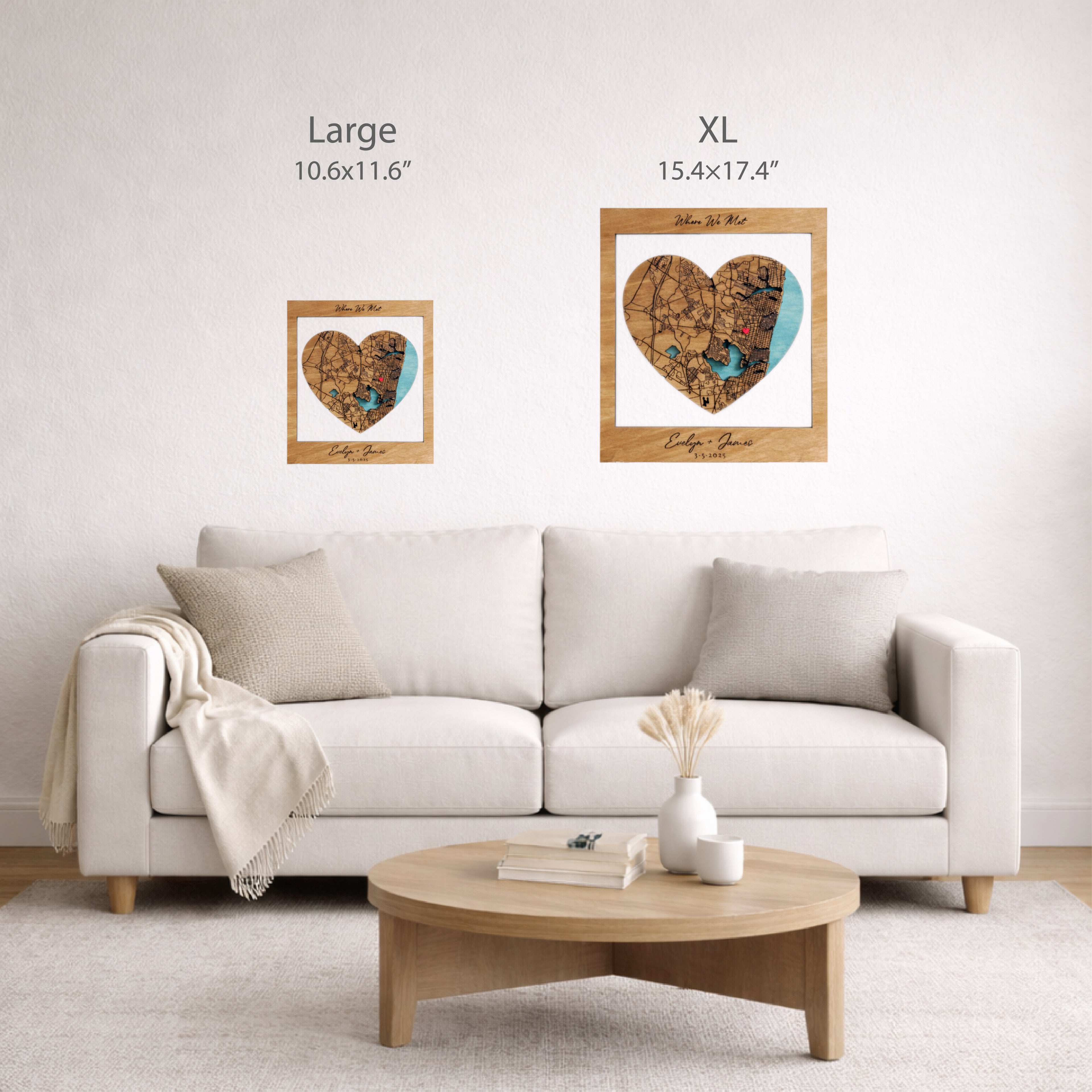 Where We Met Personalised Map Gift for Weddings & Anniversaries