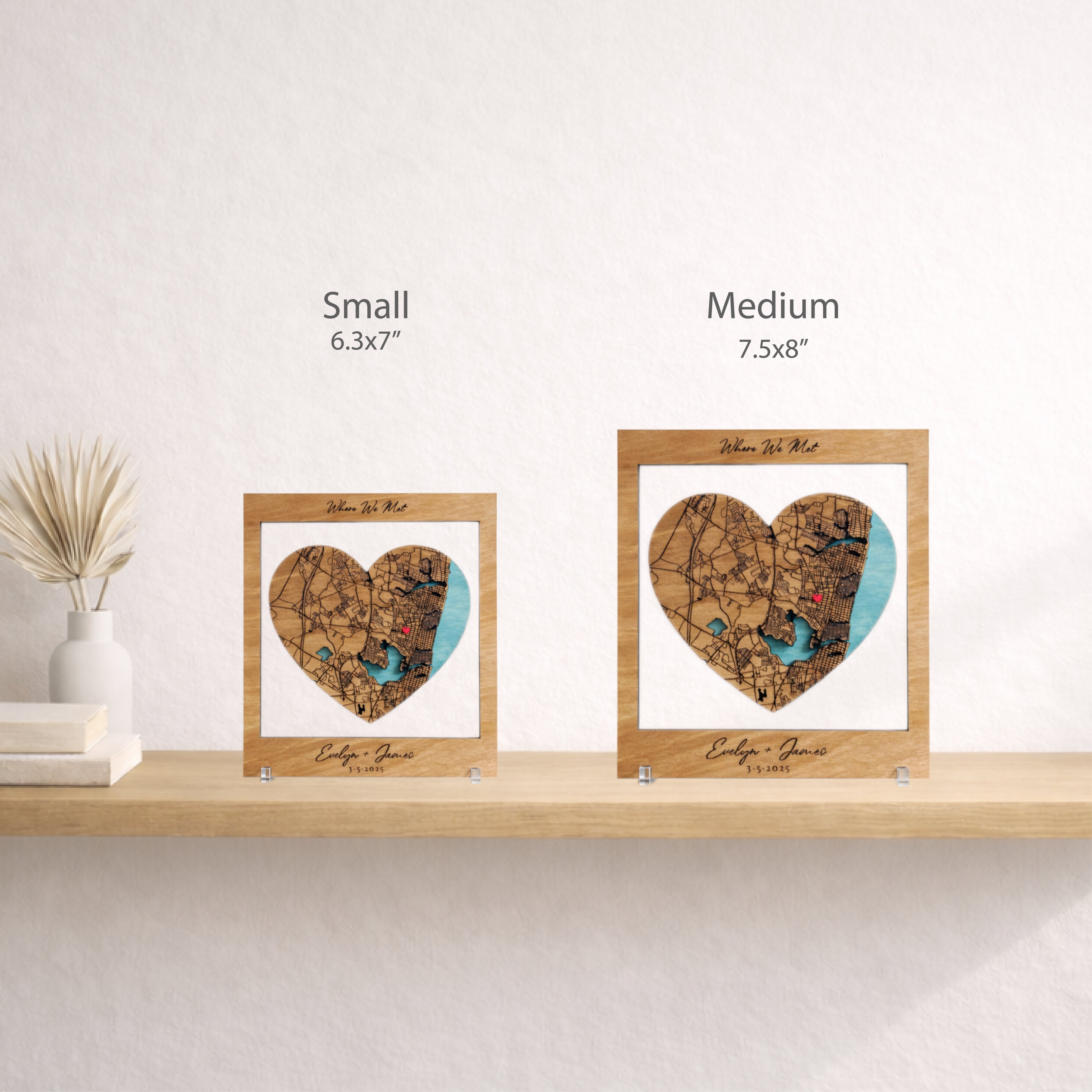 Where We Met Personalised Map Gift for Weddings & Anniversaries