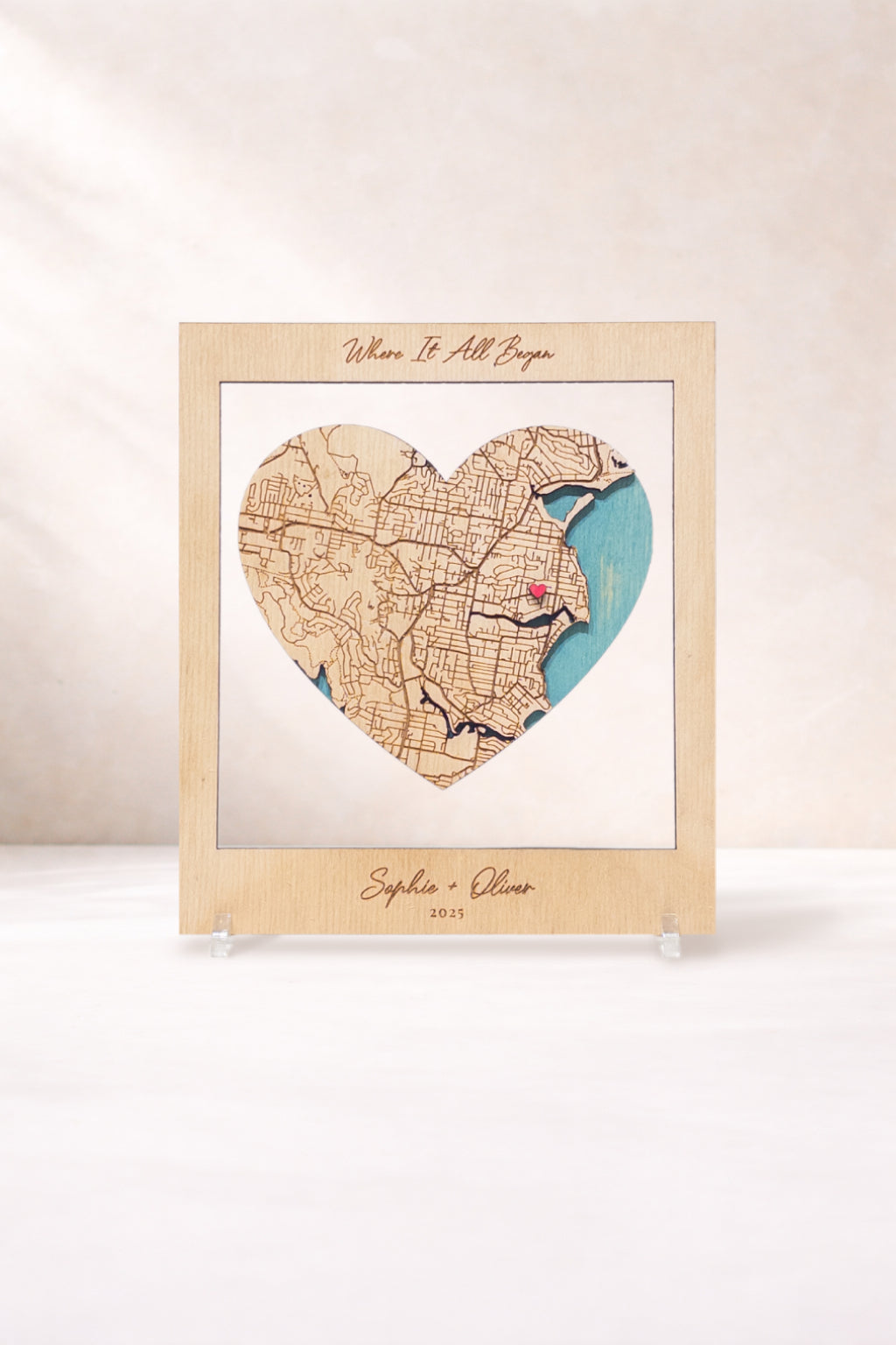 Where We Met Personalised Map Gift for Weddings & Anniversaries