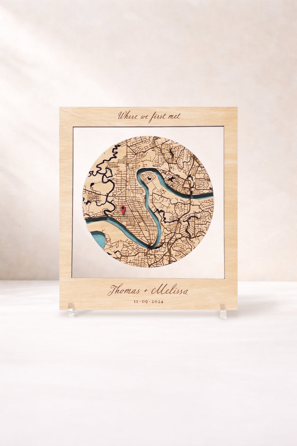 Personalised Map Gift for Weddings & Anniversaries