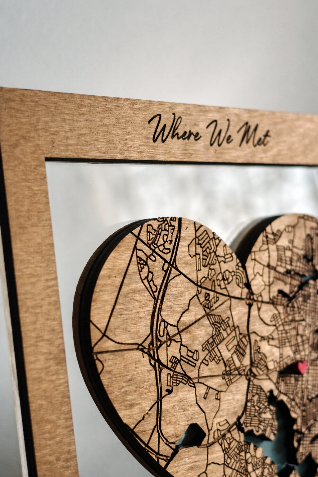where we met anniversary map gift