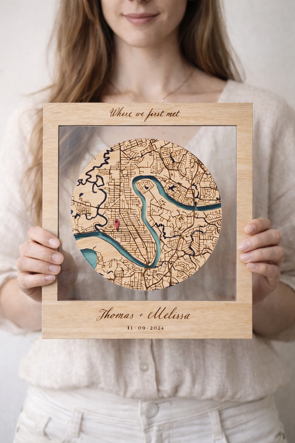 Personalised Map Gift for Weddings & Anniversaries