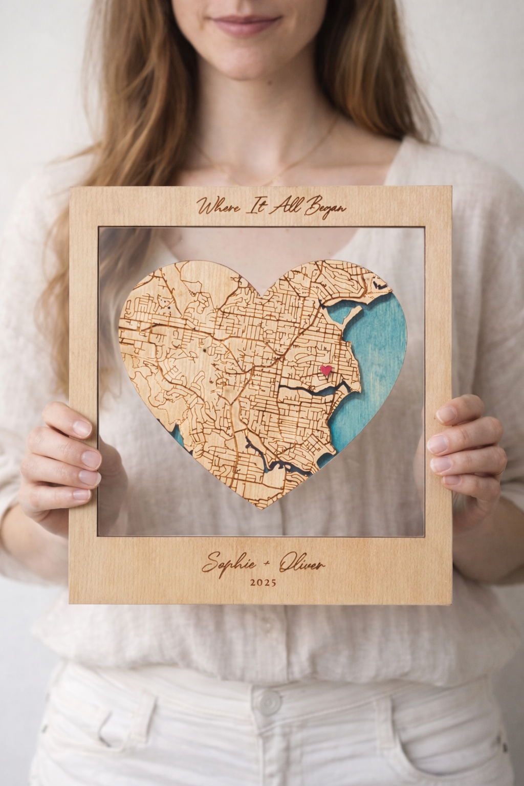 Where We Met Personalised Map Gift for Weddings & Anniversaries