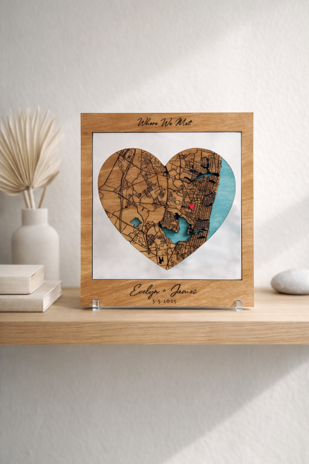Where We Met Personalised Map Gift for Weddings & Anniversaries